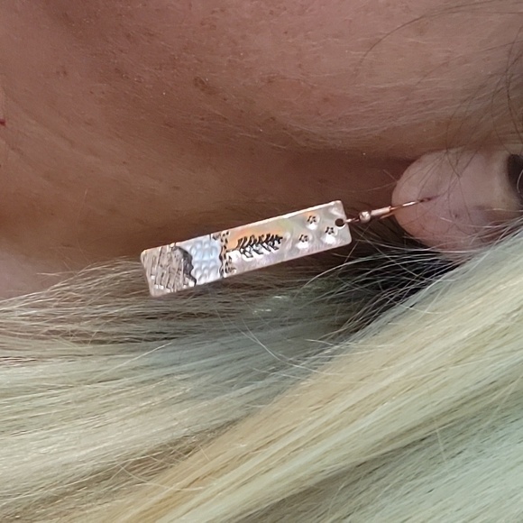 NATURE INSPIRED COPPER EARRINGS - Picture 3 of 6